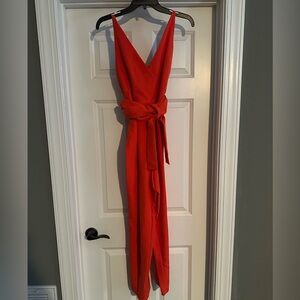 Orange Jumpsuit with Belt